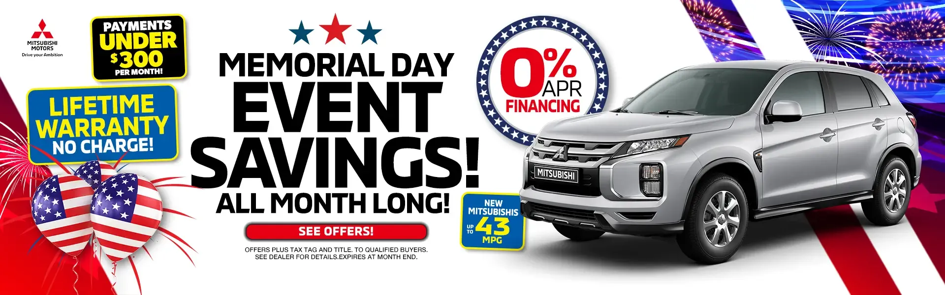 Memorial Day event Savings